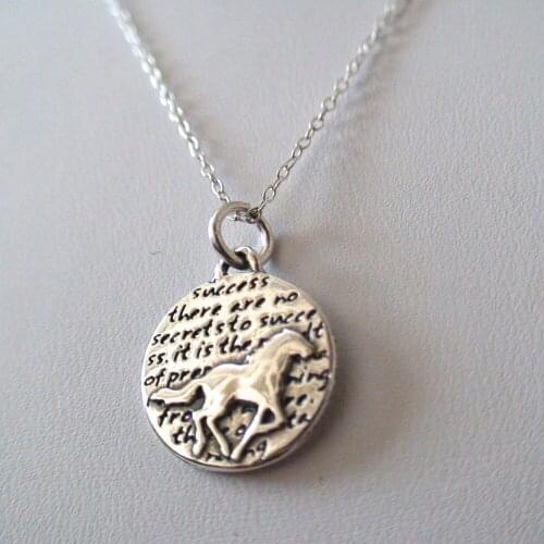 Lanseis 20pcs Inspirational Horse Charm Necklace13mm