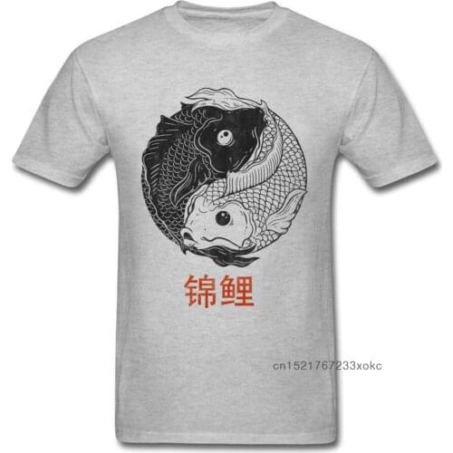 KOI FISH T-shirts for Men Geek Summer Fall Tops & Tees Short Sleeve New Coming Casual Sweatshirts Crew Neck 100% Cotton Fabric