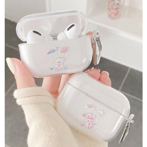 Soft Silicone Earphone Case Shell for Airpod 3 Pro Cute Bear Cases for Airpods 1/2 Cover Wireless Bluetooth Headset Charging Box