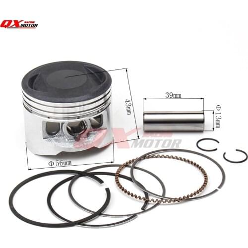 YINXIANG YX140cc Engine 56mm Piston 13mm Pin Piston Ring Set for 140cc Horizontal Engine Chinese Pit Bike Dirt Bike parts