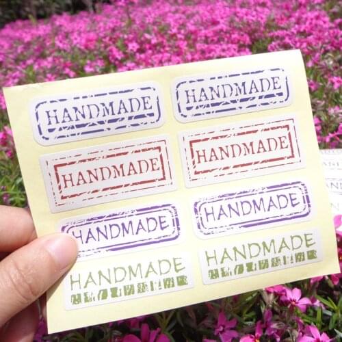 102pcs New Retro 4 Design Kawaii Handmade Seal Sticker Scrapbooking Labels, DIY Self-Adhesive Gift Stickers 5x1.7cm