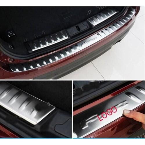 Stainless Outer Rear Bumper Scuff Plate Cover For Jaguar F-Pace X761 2016-2019