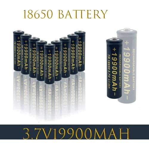 100% New 3.7 V 18650 Battery 19900 MAH Li-ion Recarregvel Para LED Lanterna Tocha ou aparelhos Eletr Nicos Batteria