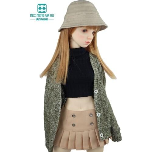 BJD Doll clothes for 58-60CM 1/3 SD Dolls toys Ball Jointed Doll accessories Wool cardigan, denim skirt, short skirt
