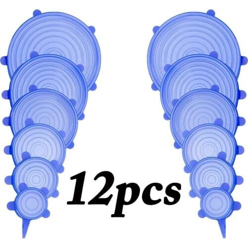 Dropshipping Kitchen Universal Accessories Silicone Reusable Food Wrap Bowl Pot Cover Silicone Stretch Lids Cooking Cookware