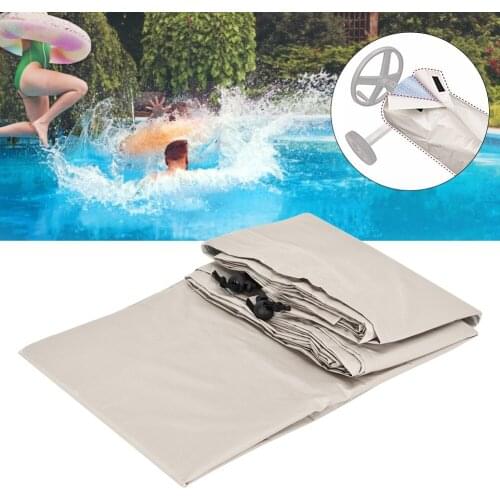 Pool Roll Cover S/M/L Open Air Swimming Pool Roll Cover Waterproof Protector for Outdoor Heavy Duty Garden Pool Roll Cover