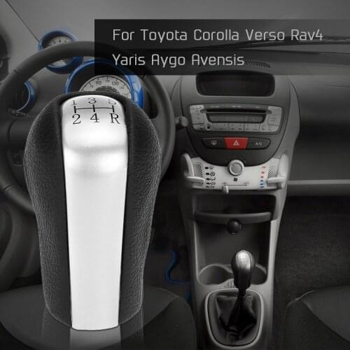 5 Speed Gear Stick Shift Knob Insert Replacement for Toyota Corolla Verso Rav4 Yaris Aygo Avensis