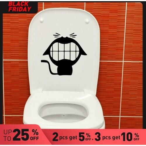 Modern Cat Self Adhesive Vinyl Waterproof Wall Art Decal For Kids Room Living Room Home Decor Wall Decals for Toilet Decorative