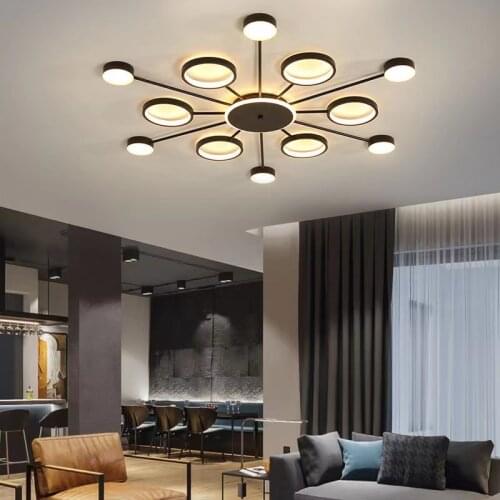 New bedroom LED ceiling lamp modern living room chandelier room lamp square round LED lamp villa hotel lamp factory direct sales