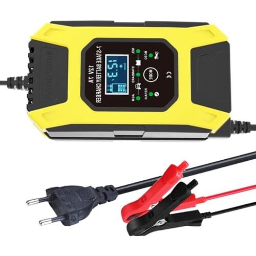 12V 7A Full Automatic Smart Battery Charger 7-stage for Calcium Gel STD AGM Wet Lead Acid Battery Car Motorcycle Repair Charger