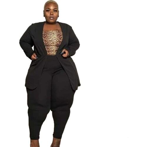 Oversized Two Piece Set Blazer Women Simple Solid Colors Casual Office Pant Suits Lady Commute 2 Piece Set Blazer Suit Pant Set