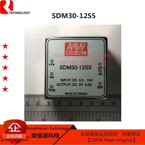 1 pcs/lot SDM30-12S5 SDM30 30W DC-DC Single Output DC-DC module power supply 9.2 ~ 18V to 5V5A single output 100% New original