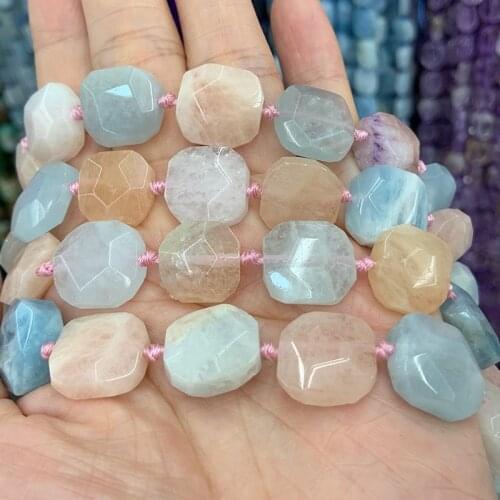 14x18mm Natural Morgan Stone Beads 15'' Irregular DIY Loose Beads For Jewelry Making Women Beads Necklace Valentine Gift