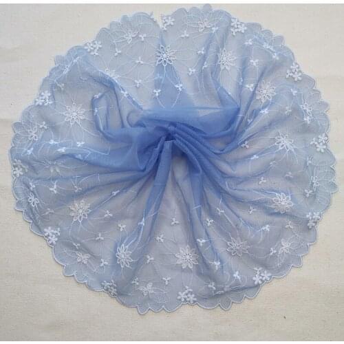 2Meters Embroidered Tape Flowers Mesh Lace Trim Ribbons for Home Textiles Curtains Sofa Covers Cushions Trimmings Sewing Fabric