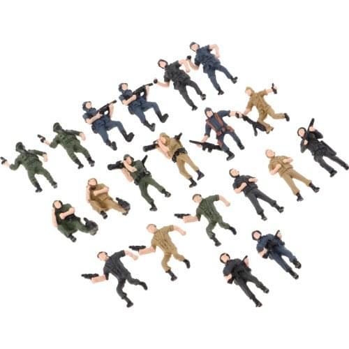 20x Plastic Military Model Soldiers Scene Model Figures People Children Toy