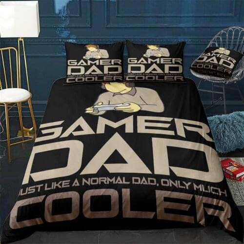 Gamer Dad Cute Fathers D Duvet Cover Comfortable Quilt Home Decora Design Universal Bedding Set Bedclothes+Pillowcase 3pcs