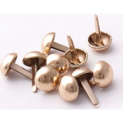 50pcs/lot light gold color Round metal Brads Scrapbook Brad pin Scrapbook &paper Craft Diy accessories