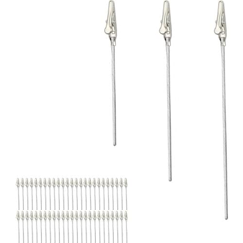 Lot 50pcs DIY craft metal alligator wire memo photo clip holders,clay&cake clamp accessories,4",5",6" wedding place party favor