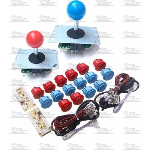 Arcade parts Bundles kit With Original Sanwa button 1 player Zero Delay USB Encoder 5 pin 8 way Joystick Build Up Arcade Console