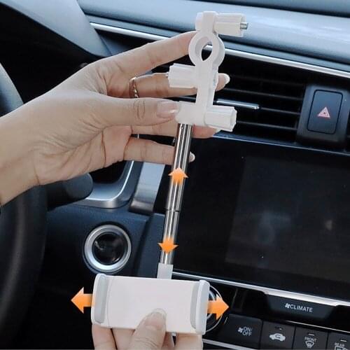 Car Phone Holder Auto Black Rearview Mirror 360 Degree Rotation GPS Mobile Phone Holder Stand for Xiaomi IPhone Samsung Bracket