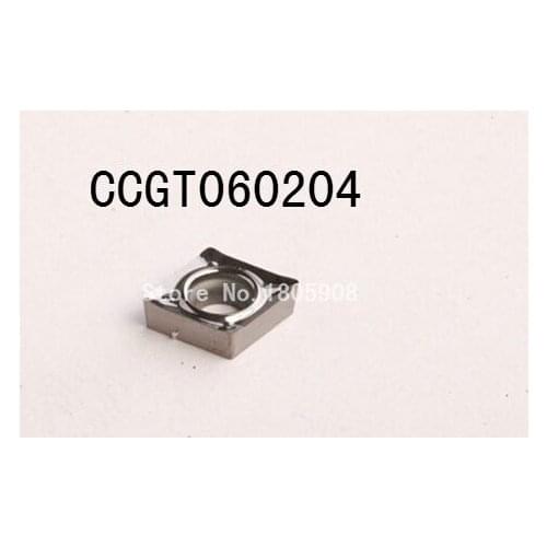 Free Shipping 10 Pcs CCGT060204 No Coating Aluminum Inserts Cutter Carbide Alloy for Lathe Holder SCLCR