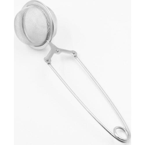 Free Shipping 200pcs/lot 4.5cm Stainless Steel Handle Tea Infuser Tea Sticks Sphere Mesh Tea Strainer Tea Balls WA0945