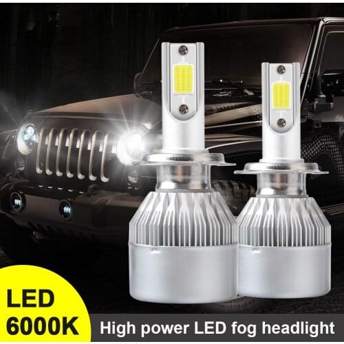 C6 H1 H3 Led Headlight Bulbs H7 LED Car Lights H4 880 H11 HB3 9005 HB4 9006 H13 6000K 72W 12V 7200LM Auto Headlamps