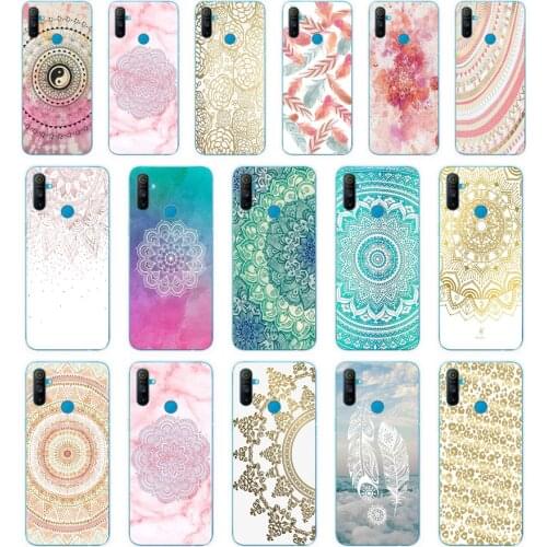 71SD gold mandala Soft Silicone Tpu Cover phone Case for OPPO A1K A5S A7 AX7 A5 A9 2020 Realme 3 Pro C3 Case