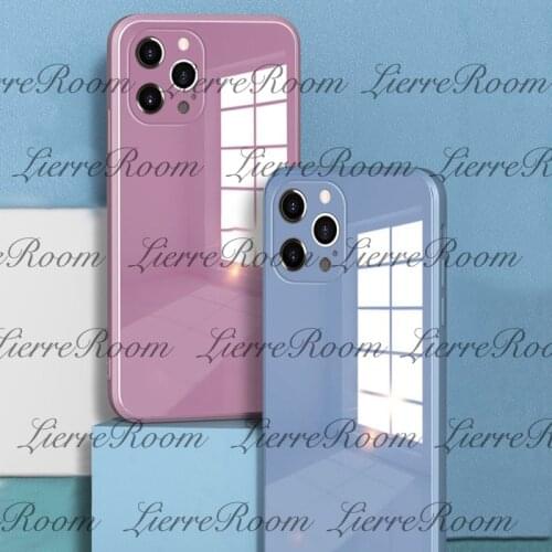 LierreRoom New Style Is For IPhone 11 Straight-edge Liquid Glass Shell Apple 12 Grass Purple All-inclusive X/XS Silicone Phone