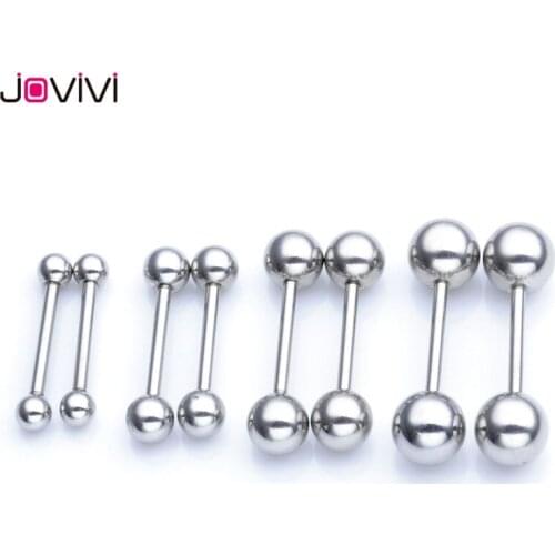 Jovivi 16G 3-6mm Ball Screw Ear Stud Stainless Steel Lip Ring Nose Ring Barbell Labret Ring Tragus Stud Ear Body Piercing