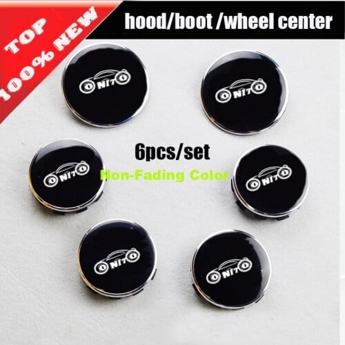 6pcs/lot ABS Aluminun wheel hub cap Auto head hood Emblem rear boot label Car front Bonnet Logo tail Trunk Badge 82/74/68mm
