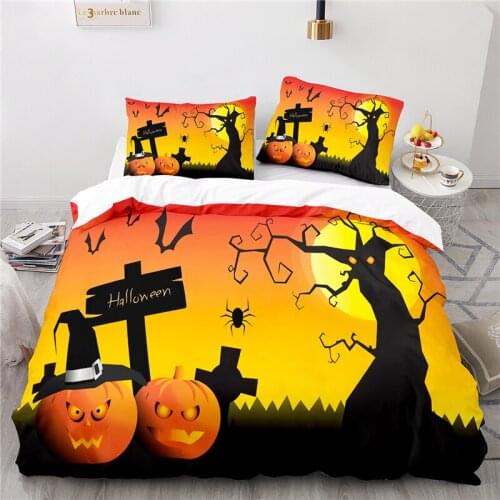 Funny Halloween 3d Bedding Set Print Duvet Cover Set with Pillowcase 2/3pcs Home Textile Single Double Twin Full Queen King Size
