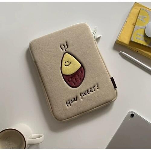 Korean Pouch for iPad 10.5 Cart Case for iPad Air 10.2 Ins Sweet Potato Sleeve for iPad 12.9 pro 15 inch 11" Fashion Tablet Bag