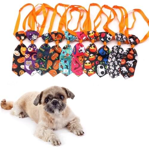 Legendog 3PCS Halloween Pet Collars Adjustable Cloth Colorful Pet Neckties Cat Collars Cat Dog Collars Dog Accessories