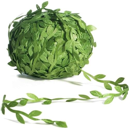 80M Leaf Ribbon Artificial Vines Leaves String Wild Jungle Botanical Greenery Decor For Wedding Party Home Wreaths DIY Craft