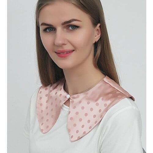 Fashion Fake Collars Shawl Wrap for Women Polka Dots Butttons False Collars Female Shirt Detachable Collar Half Shirt Faux Col