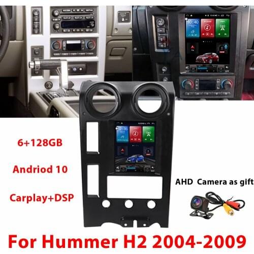 Android 10 IPS DSP Tesla Screen Multimedia Player Car Audio Radio For Hummer H2 2004-2009 stereo GPS Navigation Wifi Head Unit