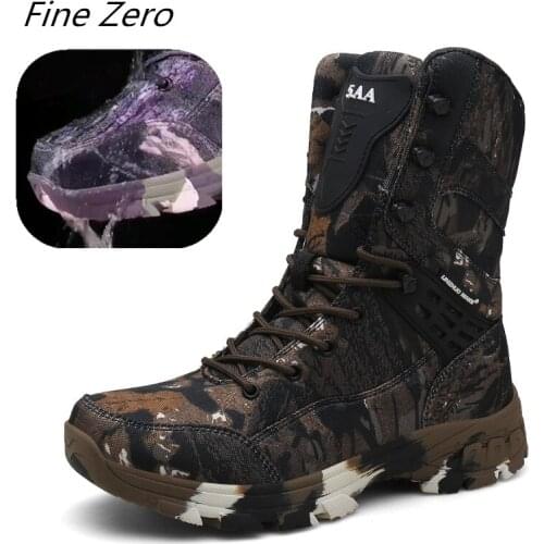 High Top Waterproof Hiking Shoes Tactical Sport Mens Shoes Male Outdoor Mountain Climbing Shoes Hunting Boots Men Army Boots