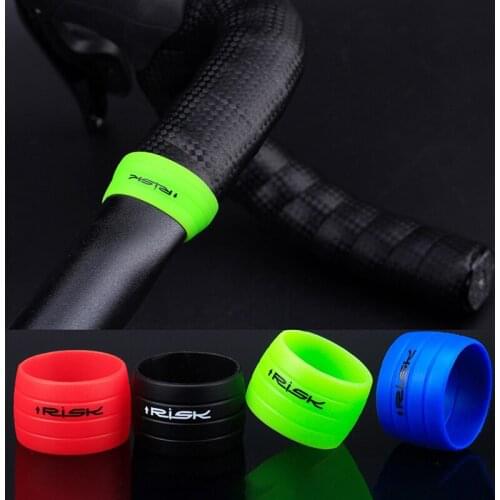 2pcs New Road Bike Handlebar Tape Plugs Anti-Slip Silicone Plug Rubber Bicycle Handlebar End Bar Tape Fixed Ring Waterproof Wear