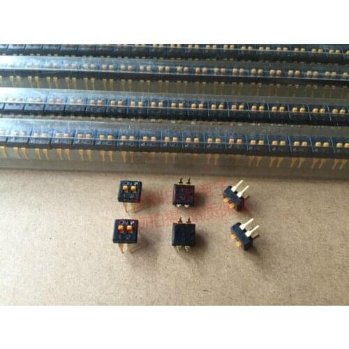 Original new 100% SSGM120100 direct dial switch 2 bit 2.54mm spacing keyboard type coding switch