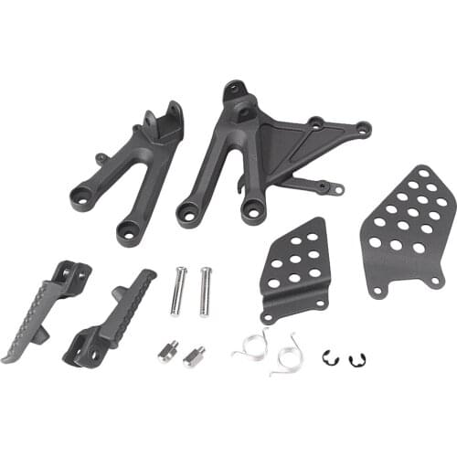 Aluminum Alloy Rider Front Foot Pegs Footrest Brackets for Honda CBR1000RR 2004 2005 2006 2007 Black