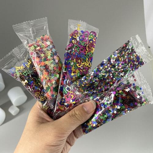 DIY Star Letter Number Snowflake Glitter Filling For DIY Epoxy Resin UV Resin Jewelry Making Decoration Supplies