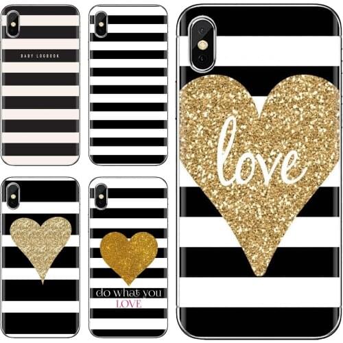 For Samsung Galaxy A10 A40 A50 A70 A3 A5 A7 A9 A8 A6 Plus 2018 2015 2016 2017 Silicone Case Cover White Strip Pink Bling Heart