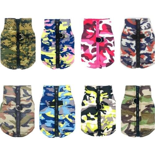 Waterproof Dog Clothes Winter Pet Jacket Warm Camouflage Vest For Small Dogs Puppy Camo Coat French Bulldog Clothing Cat Suit