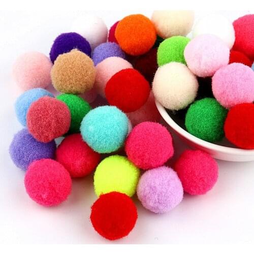 1-50PCS Mini Fluffy Soft Pom Poms Pompoms Ball Handmade Kids Toys Wedding Decor DIY Sewing Craft Supplies