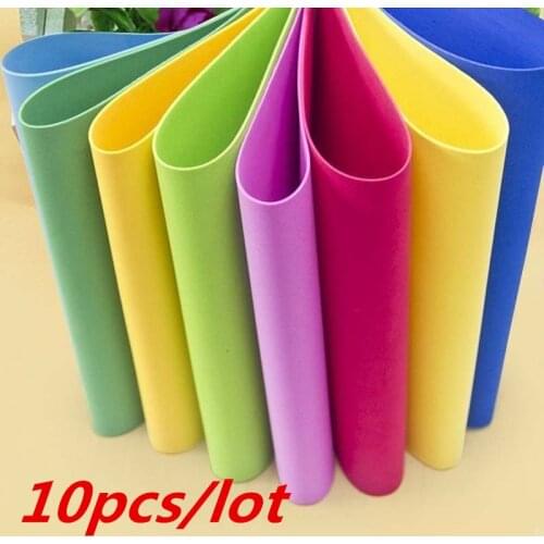 10 Sheets Thick Multicolor A4 Sponge EVA Foam Paper Kids Handmade DIY Hand Craft