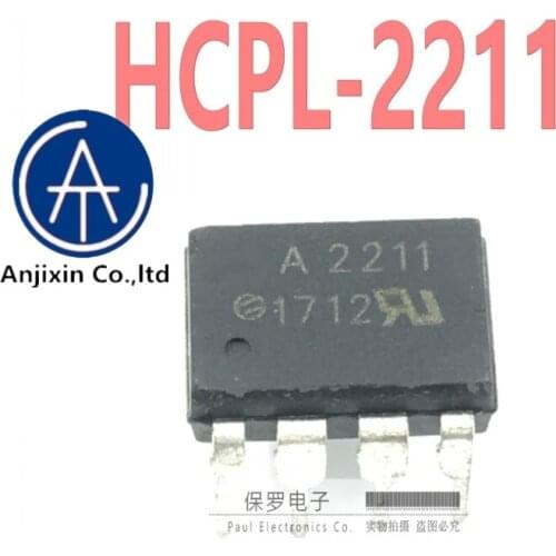 10pcs 100% orginal new real stock Optocoupler Optoisolator HCPL-2211 HCPL2211 A2211 DIP-8
