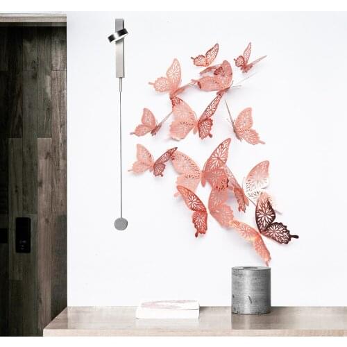 12Pcs 3D Hollow Butterfly Wall Sticker DIY Home Decoration Wall Stickers wedding Party Wedding Decors Butterfly Kids Room Decors