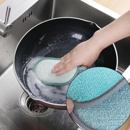 2Pcs Anti-microbial Cleaning Sponge Sponge Melamine Brush For Washing Kitchen Kitchen Pan Scourer Dishes Sponge Spong