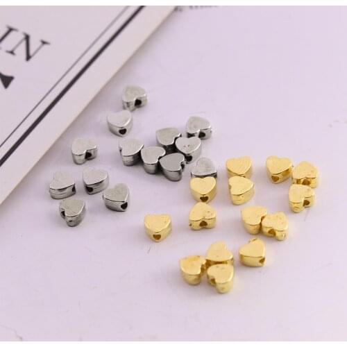 200pcs/lot 6*6mm Inside Hole 1mm CCB Gold Silver Color Seed Spacer Beads For Jewelry Making DIY Beaded Accessories